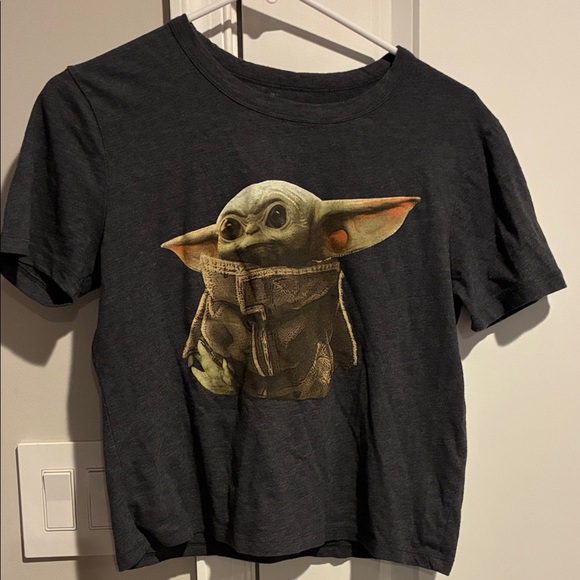 Star Wars Tops - Star Wars Cropped T-Shirt with Baby Yoda Graphic